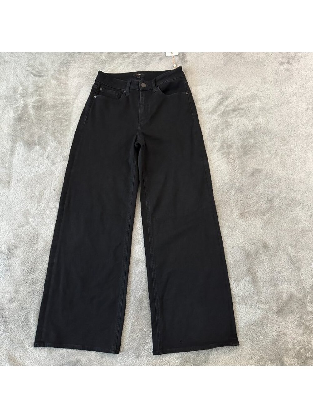 NWT Quince Bella Wide Leg Jeans Women's size 27 Black High Rise Stretch